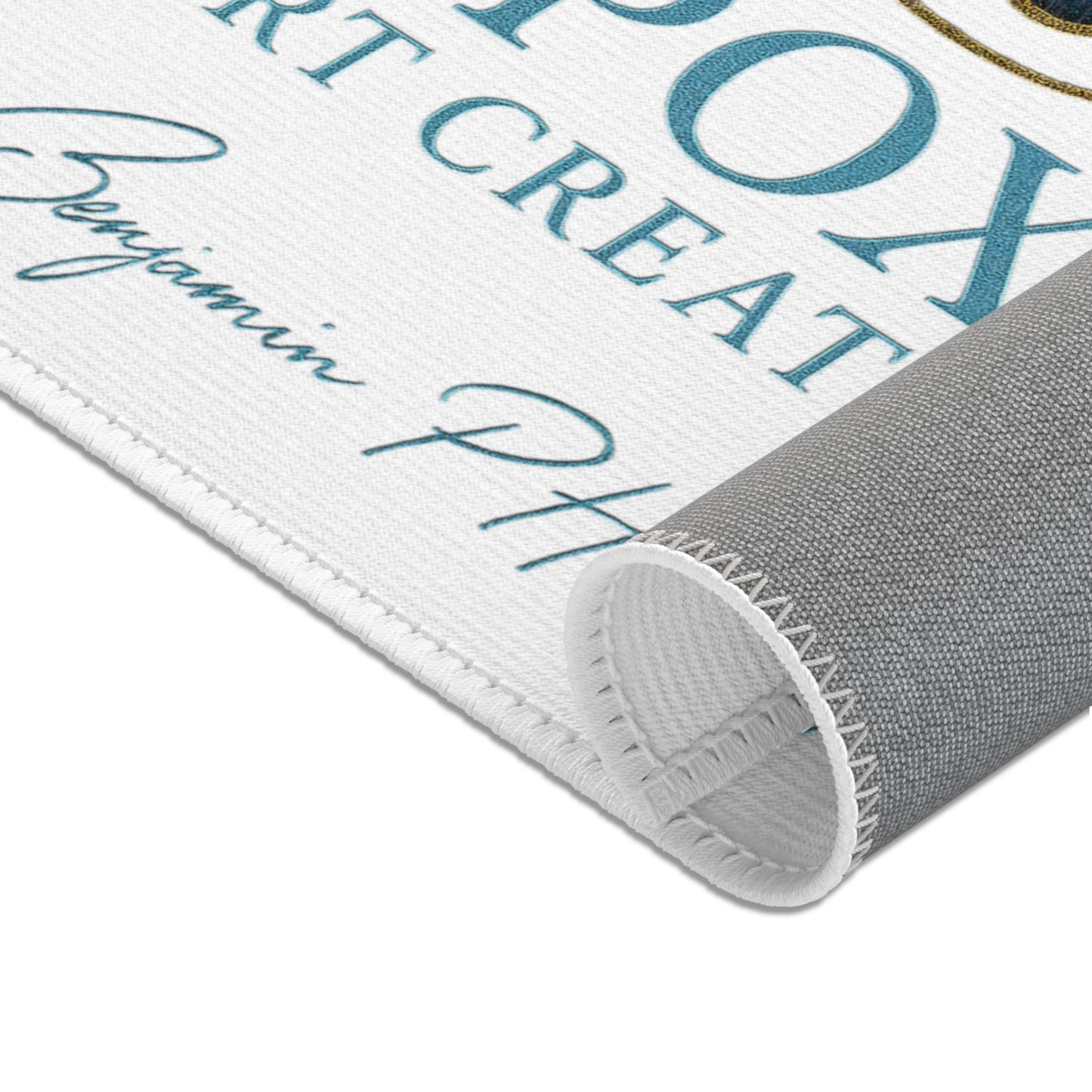 Area Rug — Epoxy Art Creations Logo Decorative Floor Mat