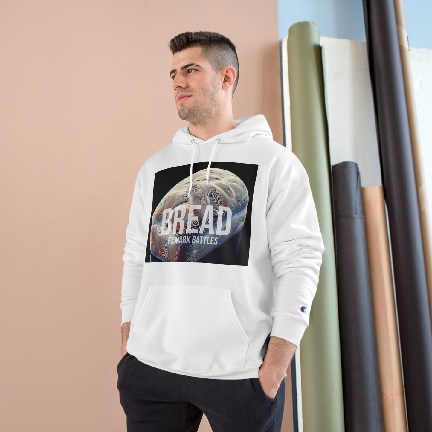 Champion Hoodie - Flylikeus Break Bread Mark Battles Collection