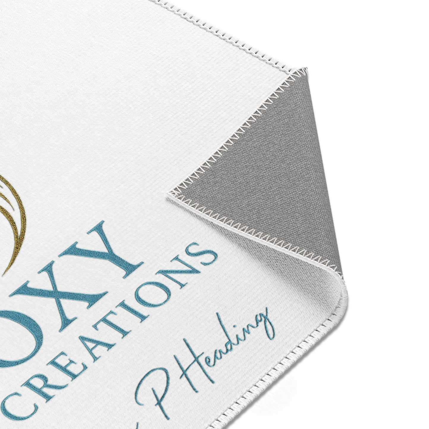 Area Rug — Epoxy Art Creations Logo Decorative Floor Mat