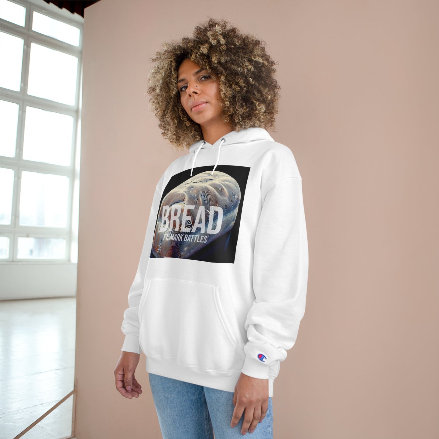 Champion Hoodie - Flylikeus Break Bread Mark Battles Collection