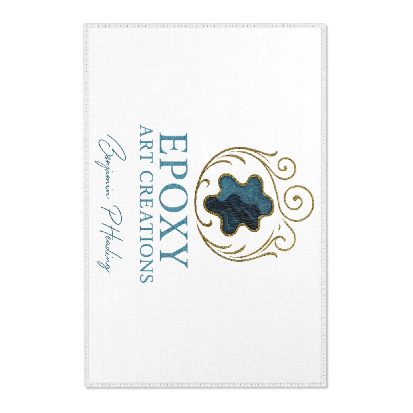 Area Rug — Epoxy Art Creations Logo Decorative Floor Mat